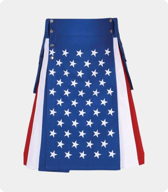 American Flag Hybrid Utility Kilt For Patriotic Men