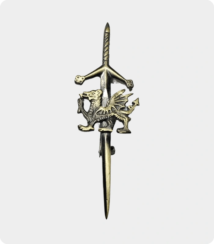 Antique Dragon Sword kilt pin Mythical Elegance depositphotos