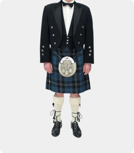 Black Traditional Prince Charlie Adult Hire Outfit