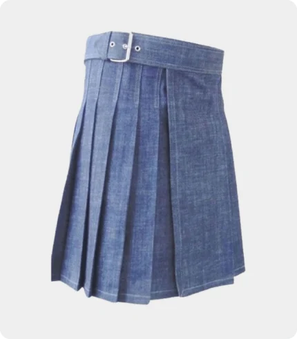 Blue Denim Kilt For Men