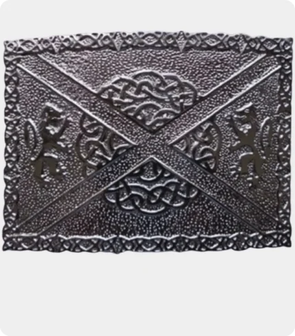 Celtic Lion Rampant Saltire Kilt Belt Buckle