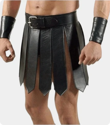 Gladiator Leather Kilt For Men