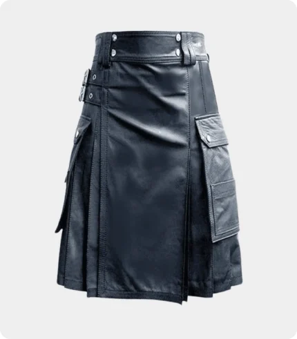 Handmade Real Leather Kilt