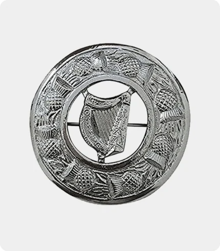 Irish Harp Kilt Brooch