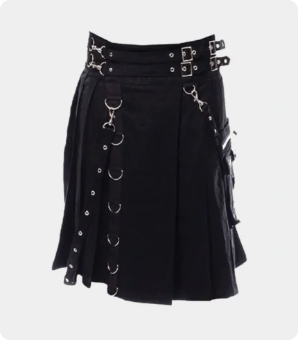 Modern Black Punk Kilt