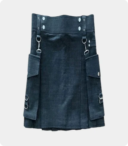 New Black Denim kilt