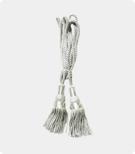 Premium Quality Scottish Silver Silk Bagpipe Cord Design