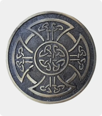 Round Celtic Knot Kilt Belt Buckle Antique