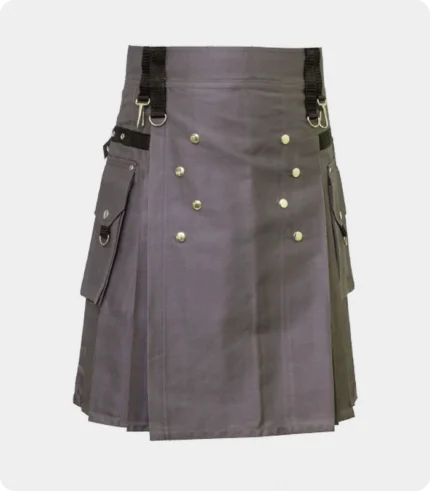 Scottish Active Men Grey Utility Sports Kilt