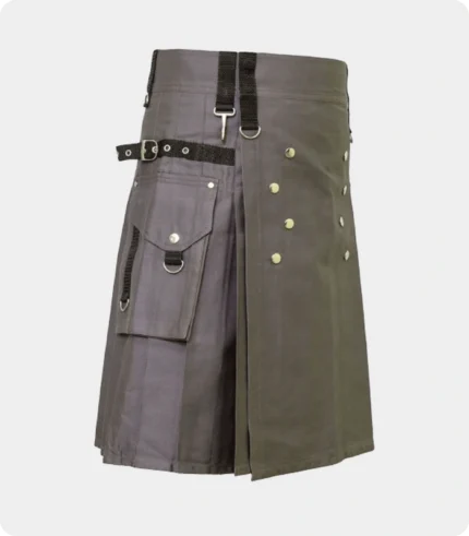 Scottish Active Men Grey Utility Sports Kilt