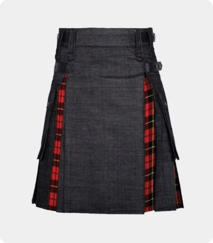 Straight and Slim Fit Denim Kilt