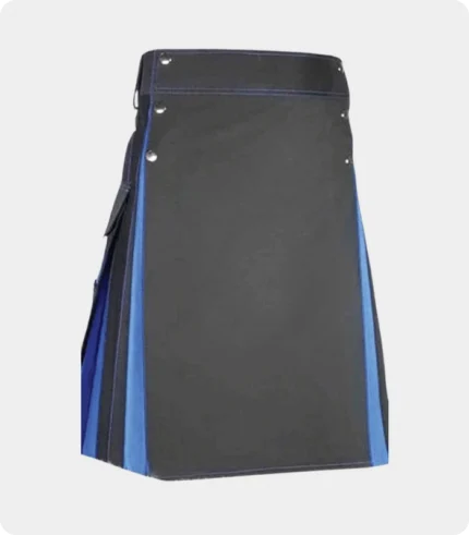 Traditional Black and Blue Hybrid Kilt