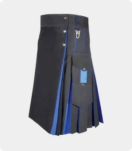 Traditional Black and Blue Hybrid Kilt