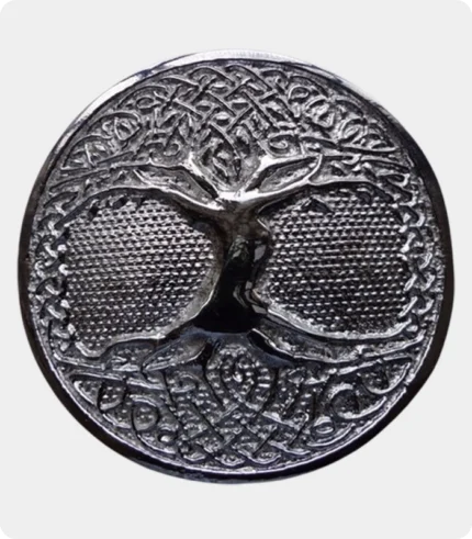 Tree Celtic Round Kilt Belt Buckle