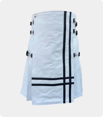 White Leather Kilt