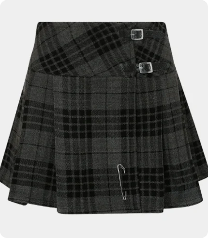 Women Hamilton Grey Tartan Skirt